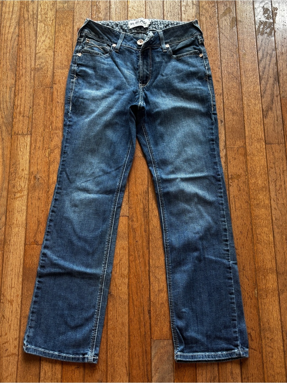 Womens Ariat Real Denim Perfect Rise Straight jeans size 30S - Picture 2 of 10